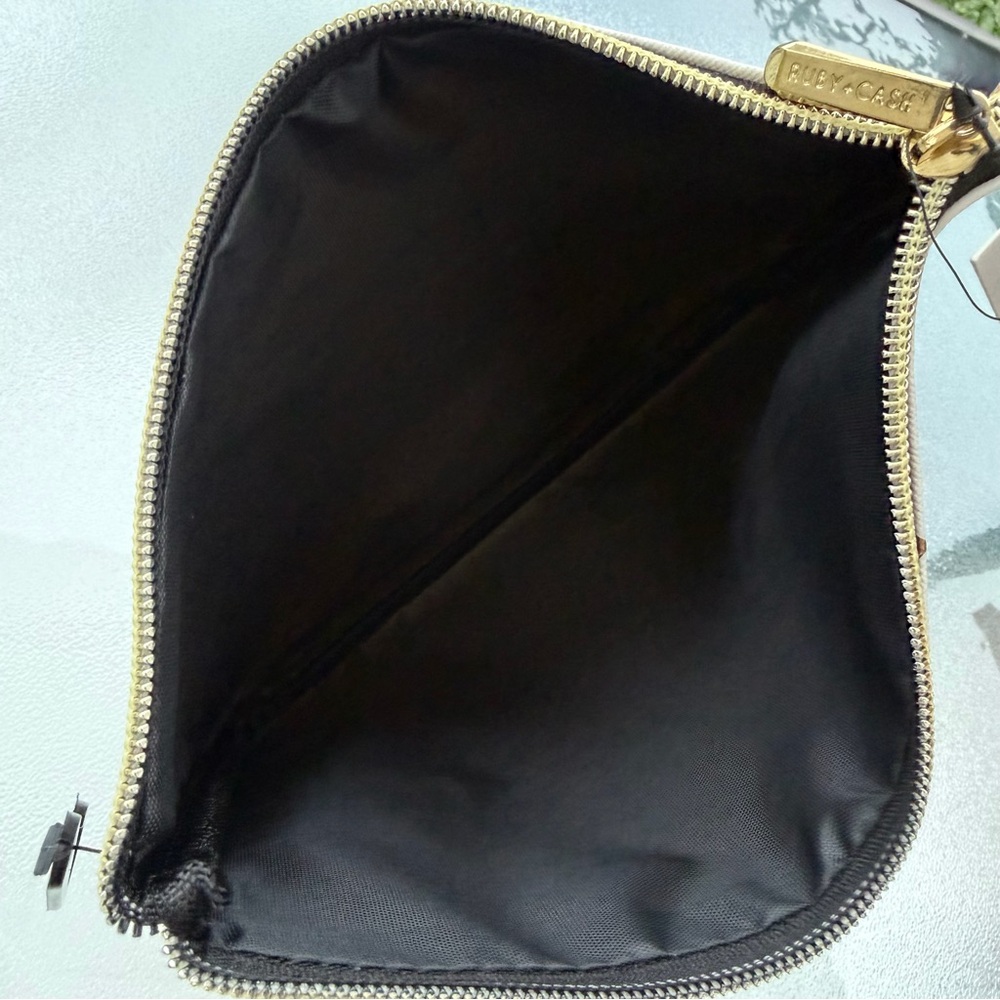 Ruby+Cash White “Shine” Zip Top Cosmetic Pouch / Makeup Bag - Picture 5 of 5